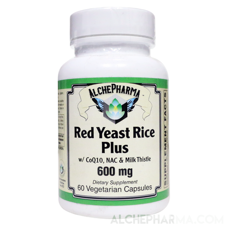 Red Yeast Rice Plus, 600mg ( Organically Grown - Citrinin Free )-Herb-AlchePharma