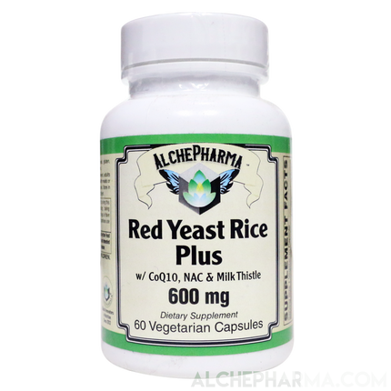 Red Yeast Rice Plus, 600mg ( Organically Grown - Citrinin Free )-Herb-AlchePharma