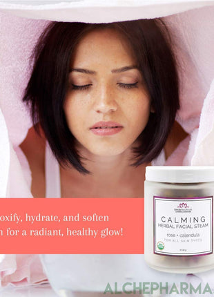 Rose and Calendula Calming Herbal Facial Steam-Facial Cleansers-AlchePharma