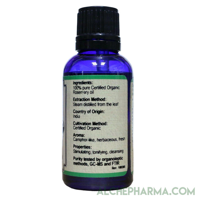 Rosemary Organic Essential Oil - 100% pure /Rosemary leaves sourced from India.-Essential Oils-AlchePharma
