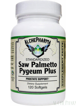 SAW PALMETTO & PYGEUM PLUS-PROSTATE SUPPORT [ European Standardized ]-mens-AlchePharma-60 Softgels-AlchePharma