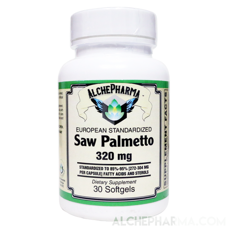 Saw Palmetto Extract 320 mg. ( European Standardized to 85%-95% Fatty Acids and Sterols )-Herb-AlchePharma