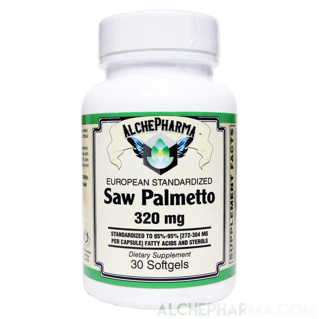 Saw Palmetto Extract 320 mg. ( European Standardized to 85%-95% Fatty Acids and Sterols )-Herb-AlchePharma