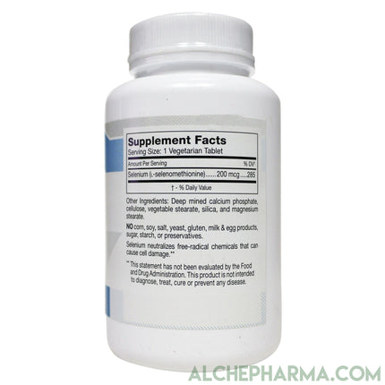 Selenium ( L-selenomethionine ) natural food-form of selenium Sol-U-Tab® enhanced-Minerals-AlchePharma