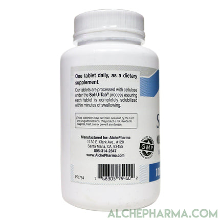 Selenium ( L-selenomethionine ) natural food-form of selenium Sol-U-Tab® enhanced-Minerals-AlchePharma