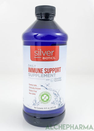 Silver Biotics Daily Immune Support Supplement 10 ppm  Nano Technology 16 fl oz