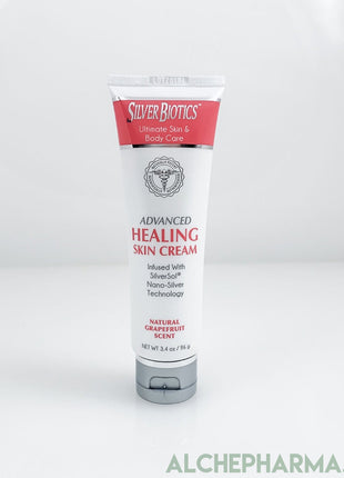 Silver Biotics Healing Skin Cream Infused with SilverSol Nano-Silver Skin Cream Natural Grapefruit Scent 3.4 oz