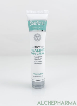 Silver Biotics Healing Skin Cream Infused with SilverSol Nano-Silver Skin Cream All Natural UnScented 1.2 oz.