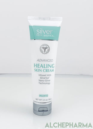 Silver Biotics Healing Skin Cream Infused with SilverSol Nano-Silver Skin Cream All Natural UnScented 3.4 oz.