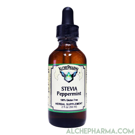 Stevia Peppermint Liquid (Voted Best Tasting) 290 Servings 2 oz, w/ Peppermint Essential Oils-Sweeteners-AlchePharma