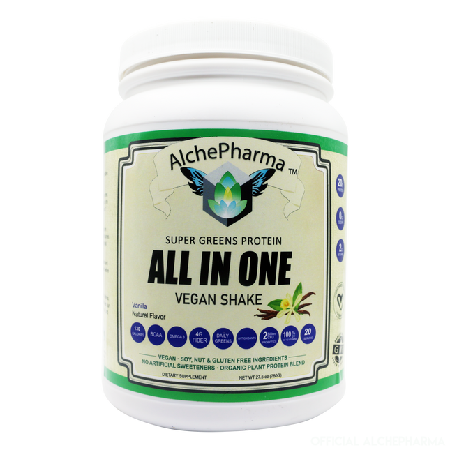 Super Greens Protein ALL IN ONE Vegan Meal Replacement Shake sweetened with Monk Fruit-Protein Powders-AlchePharma