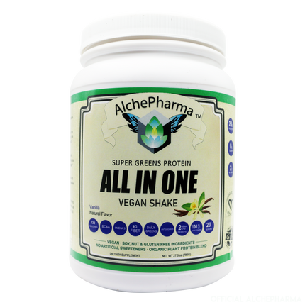 Super Greens Protein ALL IN ONE Vegan Meal Replacement Shake sweetened with Monk Fruit-Protein Powders-AlchePharma
