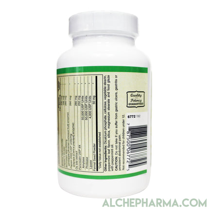 Superzymes™- Digestive Support Multi-Enzyme Formula ( High Strength Amylase, Protease, Lipase ) Formulae-Digestion-AlchePharma