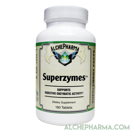 Superzymes™- Digestive Support Multi-Enzyme Formula ( High Strength Amylase, Protease, Lipase ) Formulae-Digestion-AlchePharma