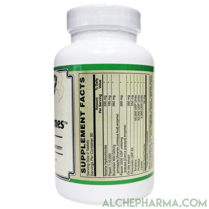 Superzymes™- Digestive Support Multi-Enzyme Formula ( High Strength Amylase, Protease, Lipase ) Formulae-Digestion-AlchePharma