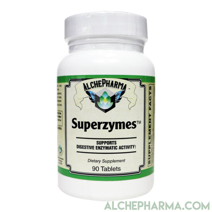 Superzymes™- Digestive Support Multi-Enzyme Formula ( High Strength Amylase, Protease, Lipase ) Formulae-Digestion-AlchePharma