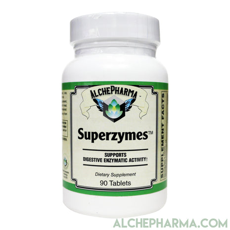 Superzymes™- Digestive Support Multi-Enzyme Formula ( High Strength Amylase, Protease, Lipase ) Formulae-Digestion-AlchePharma