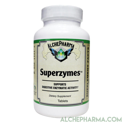 Superzymes™- Digestive Support Multi-Enzyme Formula ( High Strength Amylase, Protease, Lipase ) Formulae-Digestion-AlchePharma