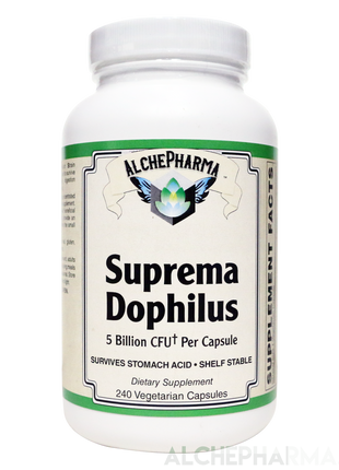 Suprema Dophilus Authentic ( Danisco -BEARS- Poly Matrix Stomach Acid Resistant Strains ) w/ arabinogalactans-Probiotics-AlchePharma