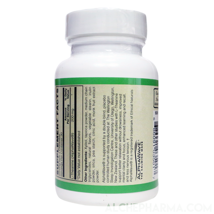 Theanine 200Mg Chewable AlphaWave? Fermented Vegan Lemonade Flavor-Vitamins & Supplements-AlchePharma