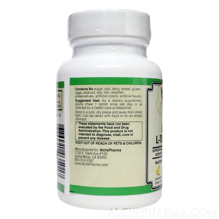 Theanine 200Mg Chewable AlphaWave? Fermented Vegan Lemonade Flavor-Vitamins & Supplements-AlchePharma