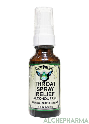 Throat Spray Relief w/ Organic and Wild Crafted herbs / Natural Raspberry-Herb-AlchePharma