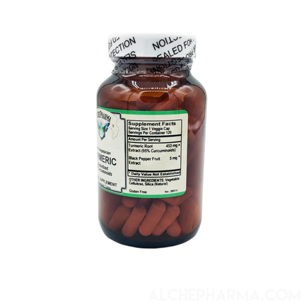 Turmeric (95% Curcuminoids - 450 mg - Gluten Free)-AlchePharma