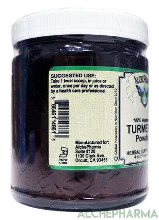Turmeric Organic Powder- 100% Pure Full Spectrum Turmeric Root Powder 114 grams ( curcuma longa )-Herb-AlchePharma