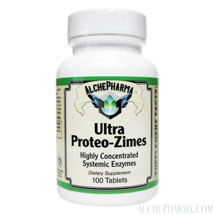 Ultra Proteo-Zimes™ - (USP) Highest commercial concentrations available of: Chymotrypsin, Trypsin, Pancreatin, Papain and Bromelain-enzymes-AlchePharma
