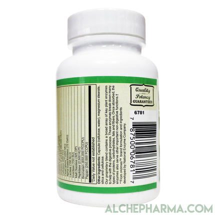 Ultra Veggie Enzymes w/ protease enzymes active at pH levels of 6.0, 4.5 and 3.0 ( patented nzimes™ )-enzymes-AlchePharma