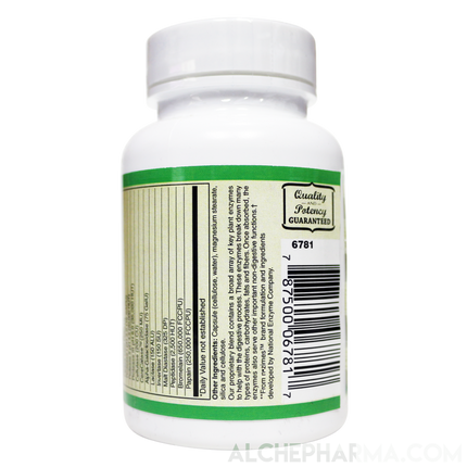 Ultra Veggie Enzymes w/ protease enzymes active at pH levels of 6.0, 4.5 and 3.0 ( patented nzimes™ )-enzymes-AlchePharma