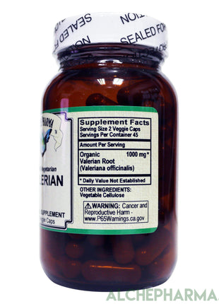 Valerian Root 500mg Capsules- Organic Valeriana officinalis-AlchePharma