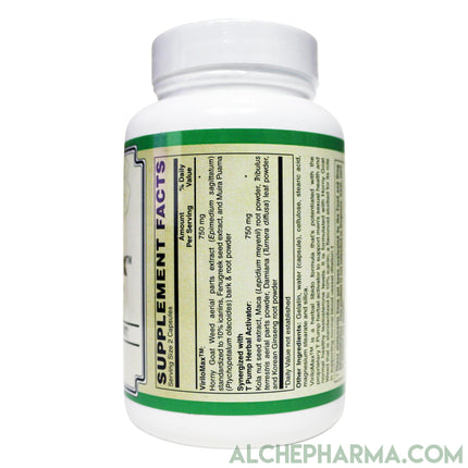 ViriloMax™-Men's Virility Support, with Horny Goat Weed (10% icariins ) and Korean Ginseng-Male Libido-AlchePharma