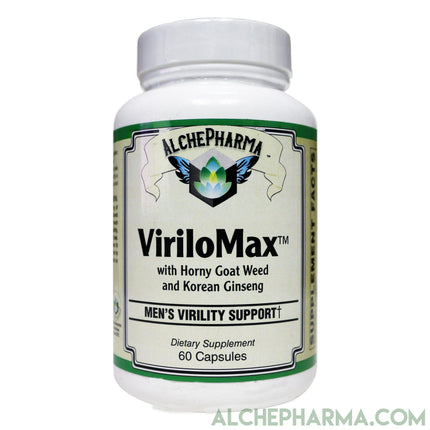 ViriloMax™-Men's Virility Support, with Horny Goat Weed (10% icariins ) and Korean Ginseng-Male Libido-AlchePharma