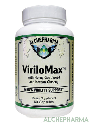 ViriloMax™-Men's Virility Support, with Horny Goat Weed (10% icariins ) and Korean Ginseng-Male Libido-AlchePharma