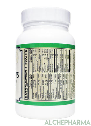 Vita-Min 75- One a Day, Comprehensive Multivitamin Mineral formula w/ Iodine and Betaine HCL - -Iron Free-Multi Vitamin-AlchePharma