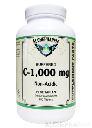 Vitamin C 1000mg buffered calcium and sodium ascorbates with bioflavonoids tablets-AlchePharma