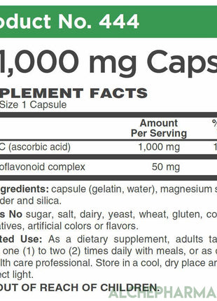Vitamin-C 1,000mg w/ Citrus Bioflavonoids Complex Capsules-Vitamin-AlchePharma