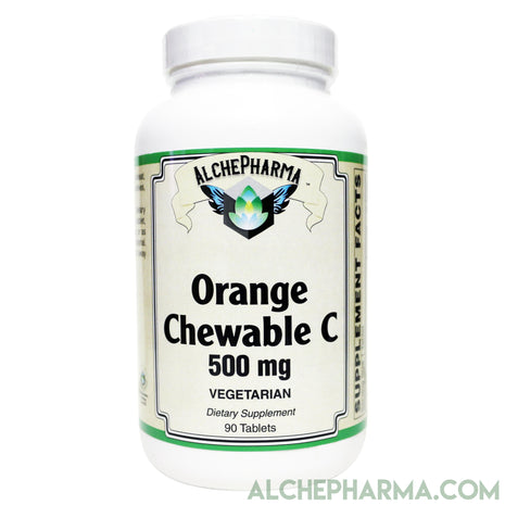 Vitamin C Chewable (Sodium Ascorbate / Ascorbic Acid Combo ) for a Non Acidic 500 mg high quality chewable tablet-Vitamin-AlchePharma