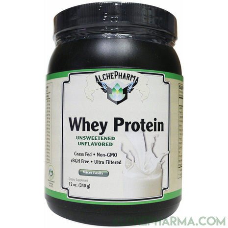 Whey Protein 🥇Premium Natural Grass Fed 🥛 Mixes Easily - AlchePharma