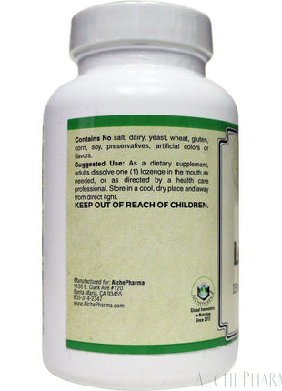Zinc Lozenges ( Citrate / Gluconate ) 15 Mg. Tasty lozenges w/ Slippery Elm & Bee Propolis-Minerals-AlchePharma-60-AlchePharma